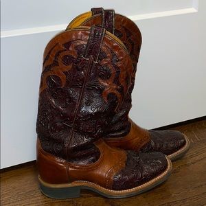 Tooled Leather Cowboy Boots
